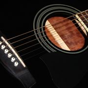 Black Acoustic Guitar's Strings