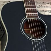 Satin Black Acoustic Electric Guitar